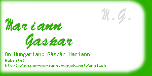 mariann gaspar business card